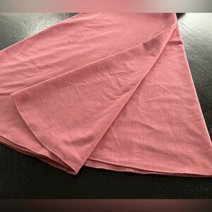 Vintage MCM Round Linen Tablecloth